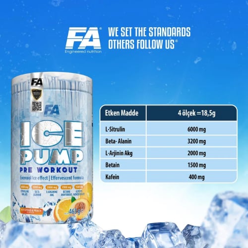 Fa Nutrition Ice Pump Pre Workout 463 gr