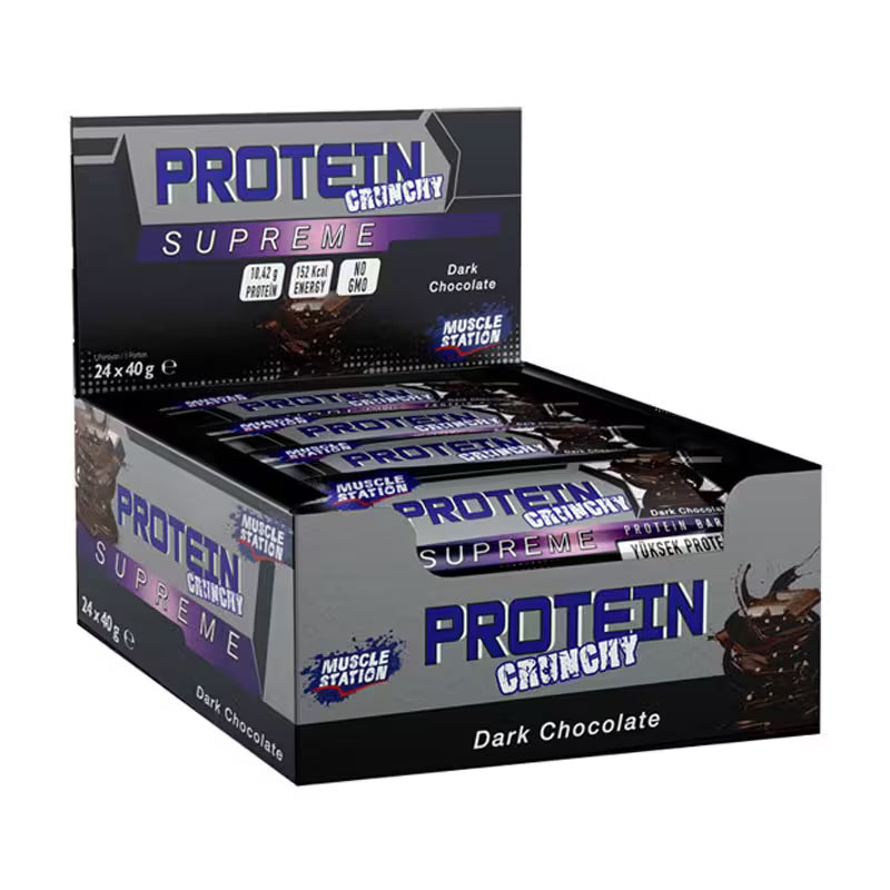 Muscle Station Supreme Crunchy Protein Bar 40 Gr 24 Adet