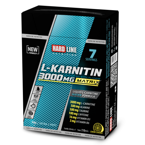 Hardline L-Karnitin Matrix 3000 Mg 7 Ampül