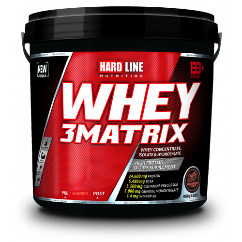 Hardline Whey 3 Matrix Çilek 4000 Gr