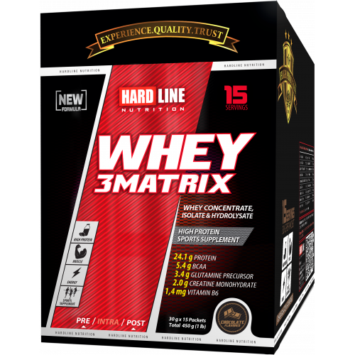 Hardline Whey 3Matrix Şase 450 Gr (30Gr*15Adet) Çikolata